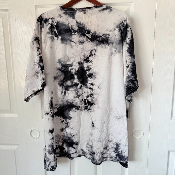 Cup of Noodles x Hello Kitty Acid Wash Black White T-Shirt XL 100% cotton - Picture 4 of 4